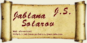 Jablana Solarov vizit kartica